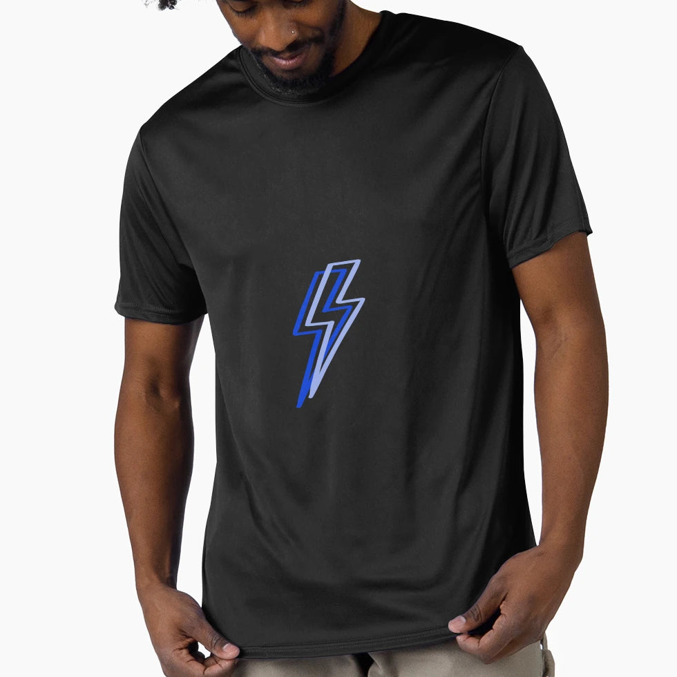 Blue Lightning Bolt Preppy Aesthetic T-Shirt - Novelty Apparel Unisex - T-Shirt, Sweatshirt, Hoodie