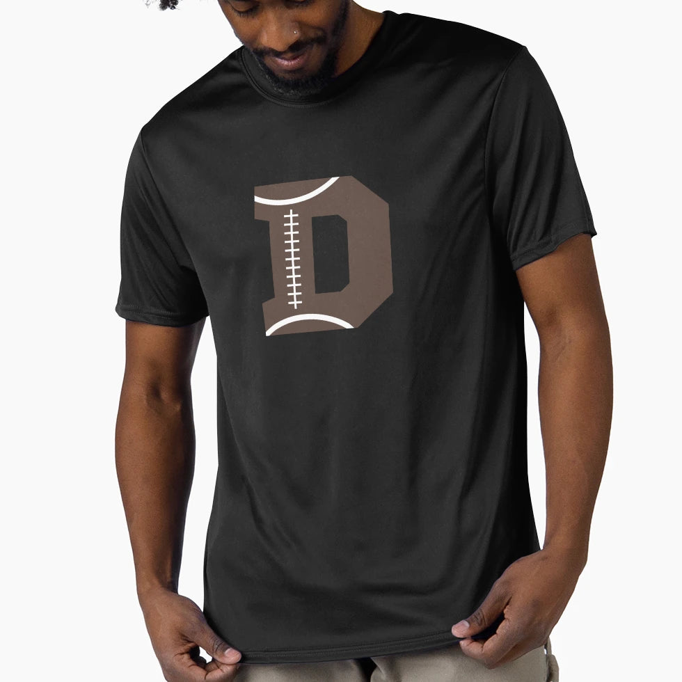 Personalized Football Initial D T-Shirt - Minimalist Print Unisex - T-Shirt, Sweatshirt, Hoodie