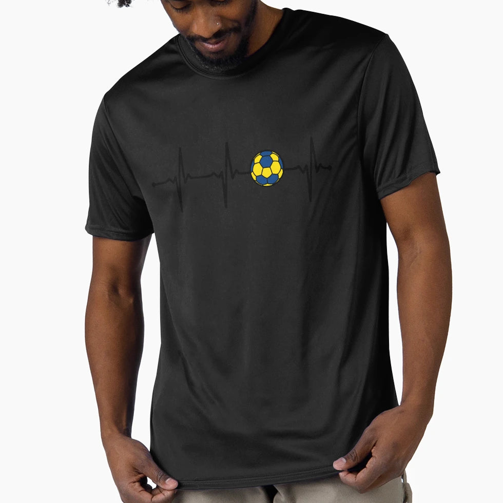 Handball Ball Ecg Minimalist T-Shirt - Custom Art Print for Adults - T-Shirt, Sweatshirt, Hoodie