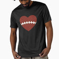 Love American Football Heart Sports T-Shirt - Custom Art Print Men Women - T-Shirt, Sweatshirt, Hoodie