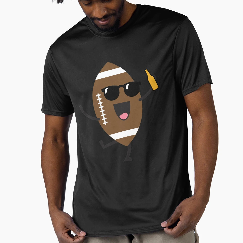 Beer Drinking Football T-Shirt - Streetwear Style Unisex - T-Shirt, Sweatshirt, Hoodie