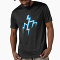 Teal Lightning Bolt Blue T-Shirt - Fun Novelty Design Unisex - T-Shirt, Sweatshirt, Hoodie