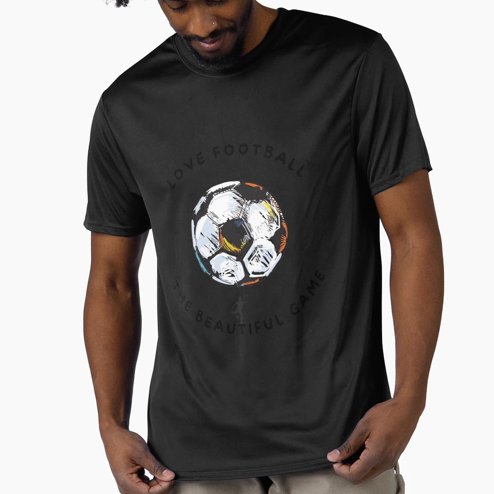 Love Football Beautiful Game T-Shirt - Graphic Print Men Women - T-Shirt, Sweatshirt, Hoodie