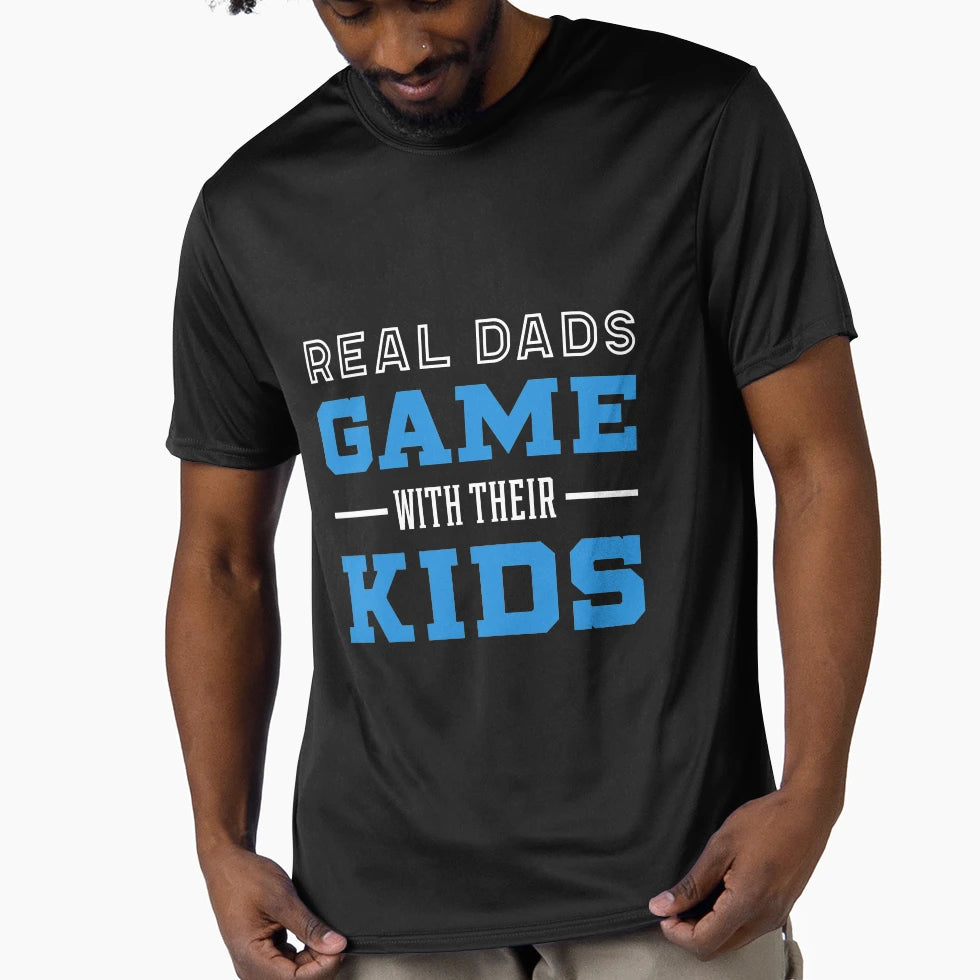 Real Dads Game Their Fathers Day Gift T-Shirt - Aesthetic Graphic Unisex - T-Shirt, Sweatshirt, Hoodie