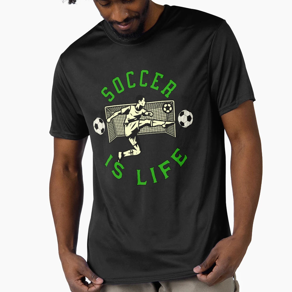 Soccer Is Life Goal Striker T-Shirt - Streetwear Style Unisex - T-Shirt, Sweatshirt, Hoodie