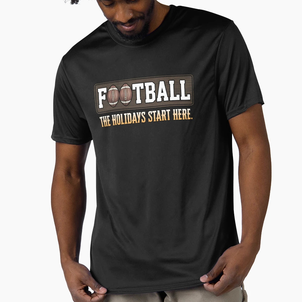 Football Holiday Season Kickoff T-Shirt - Aesthetic Graphic for Adults - T-Shirt, Sweatshirt, Hoodie