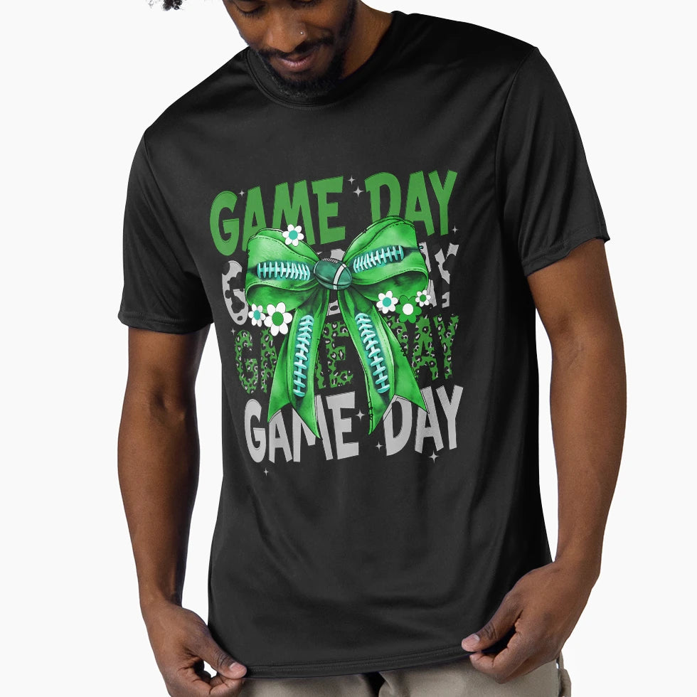 Game Day Football Coquette Bow T-Shirt - Novelty Apparel for Adults - T-Shirt, Sweatshirt, Hoodie