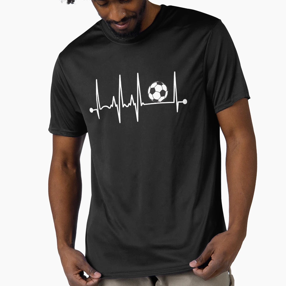 Soccer Heartbeat T-Shirt - Custom Art Print for Adults - T-Shirt, Sweatshirt, Hoodie