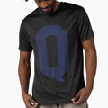 Alphabet Marine Blue Q Sports Letter Q T-Shirt - Fun Novelty Design Unisex - T-Shirt, Sweatshirt, Hoodie