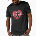 American Football Player Heart And T-Shirt - Trendy Graphic Unisex - T-Shirt, Sweatshirt, Hoodie