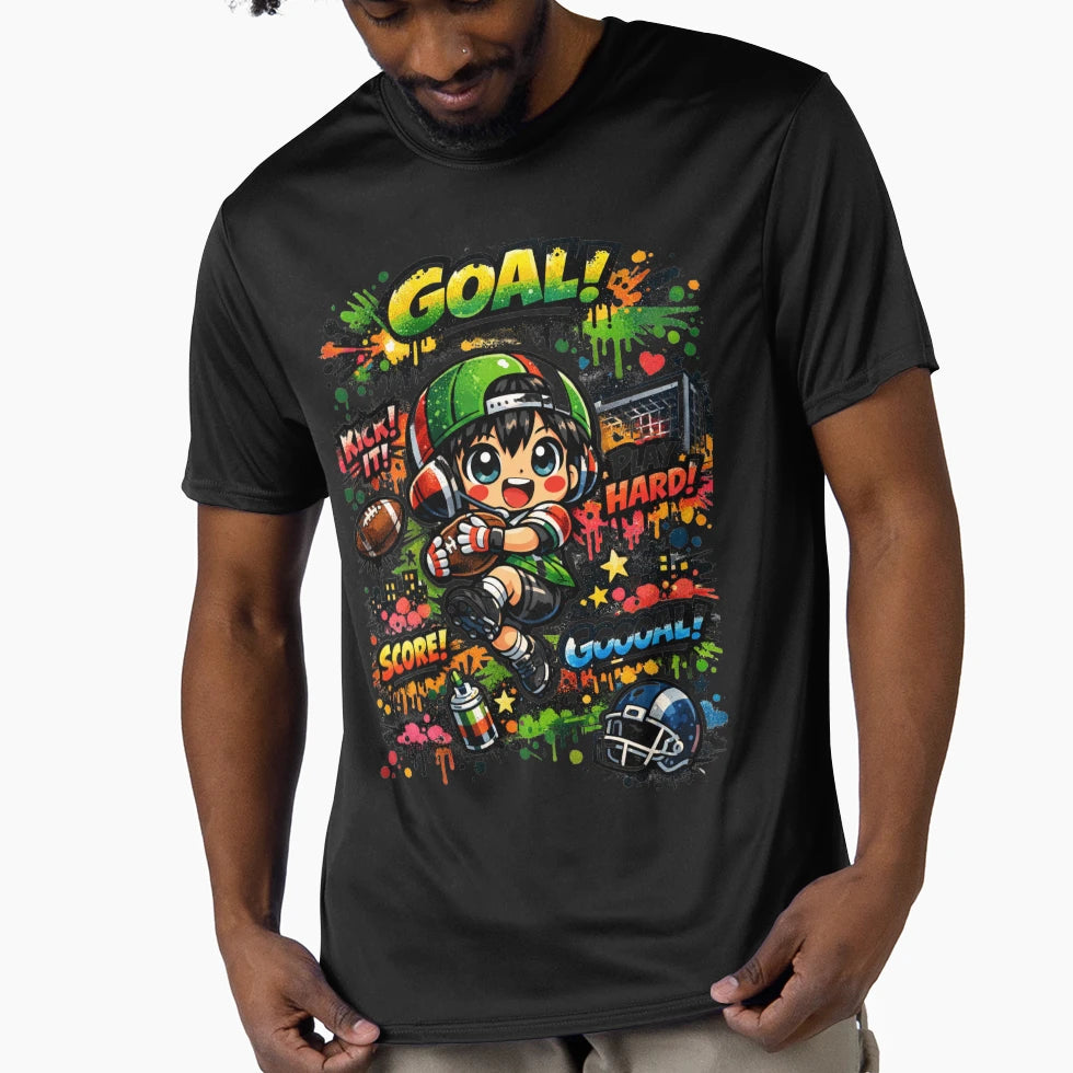 Goal Dreamer Kawaii Graffiti Soccer T-Shirt - Aesthetic Graphic Unisex - T-Shirt, Sweatshirt, Hoodie