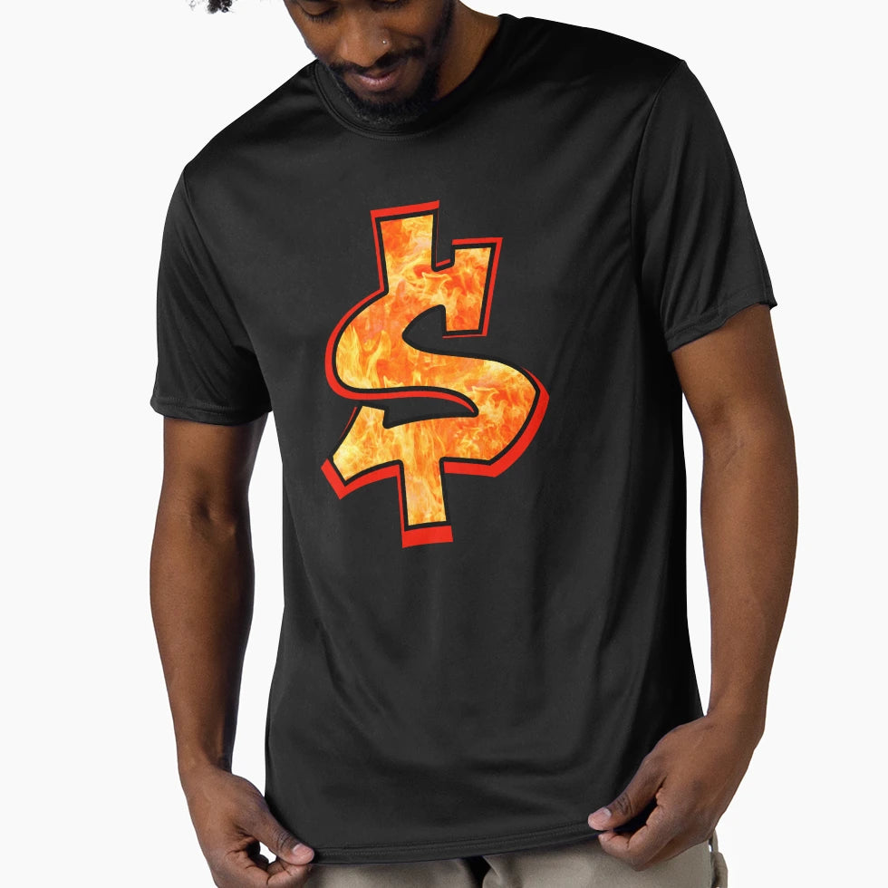 Dollar Fire Money B T-Shirt - Trendy Graphic for Adults - T-Shirt, Sweatshirt, Hoodie