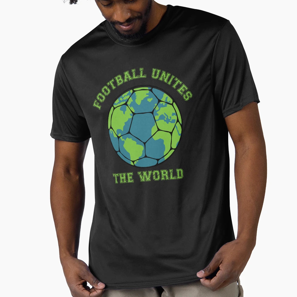 Football Unites World T-Shirt - Graphic Print for Adults - T-Shirt, Sweatshirt, Hoodie