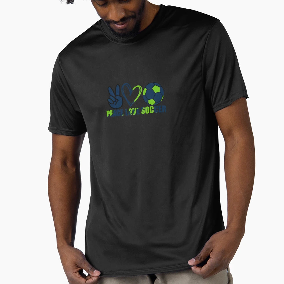 Peace Love And Soccer T-Shirt - Streetwear Style for Adults - T-Shirt, Sweatshirt, Hoodie