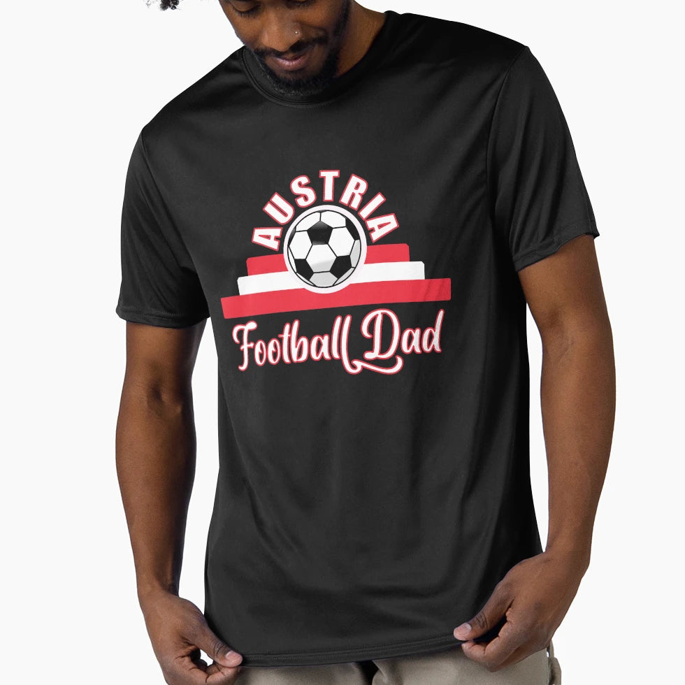 Austria Football Dad Fathers Day Euro T-Shirt - Novelty Apparel for Adults - T-Shirt, Sweatshirt, Hoodie