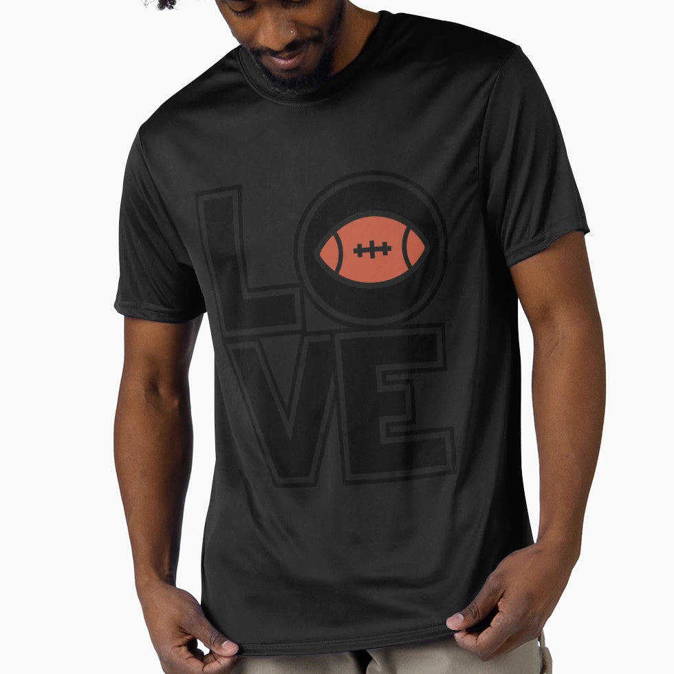 Love Football T-Shirt - Graphic Print for Adults - T-Shirt, Sweatshirt, Hoodie