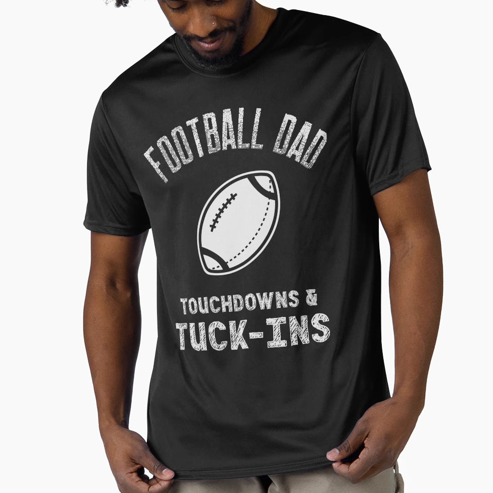 Football Dad Touchdowns Tuck Ins T-Shirt - Minimalist Print Unisex - T-Shirt, Sweatshirt, Hoodie