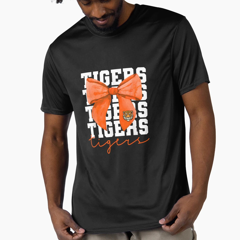 Tigers Coquette Bow Name Tiger Lover T-Shirt - Custom Art Print Men Women - T-Shirt, Sweatshirt, Hoodie