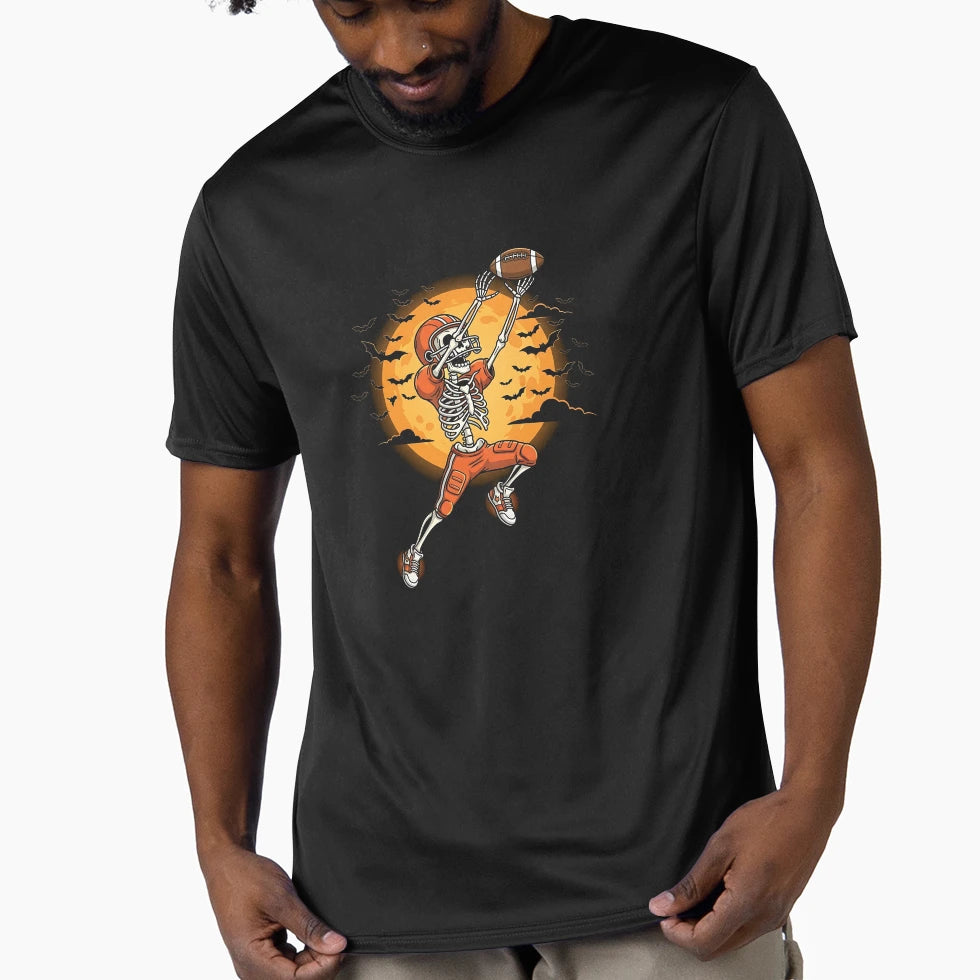 American Football Skeleton Halloween T-Shirt - Streetwear Style Unisex - T-Shirt, Sweatshirt, Hoodie