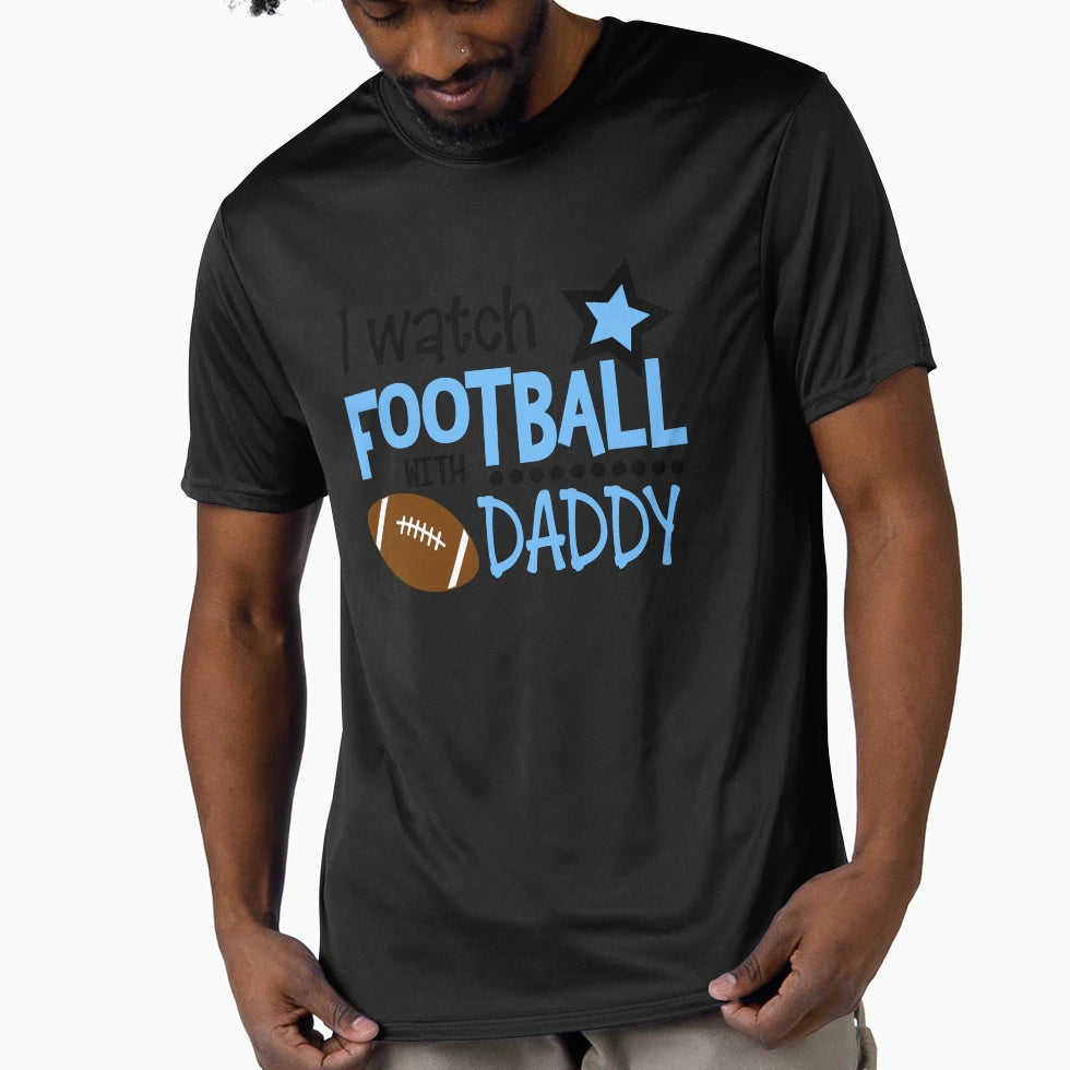I Watch Football Daddy T-Shirt - Fun Novelty Design for Adults - T-Shirt, Sweatshirt, Hoodie