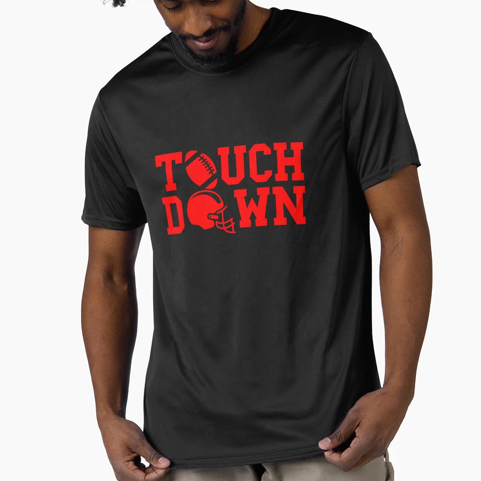 Red Football Touchdown Sports T-Shirt - Fun Novelty Design Unisex - T-Shirt, Sweatshirt, Hoodie