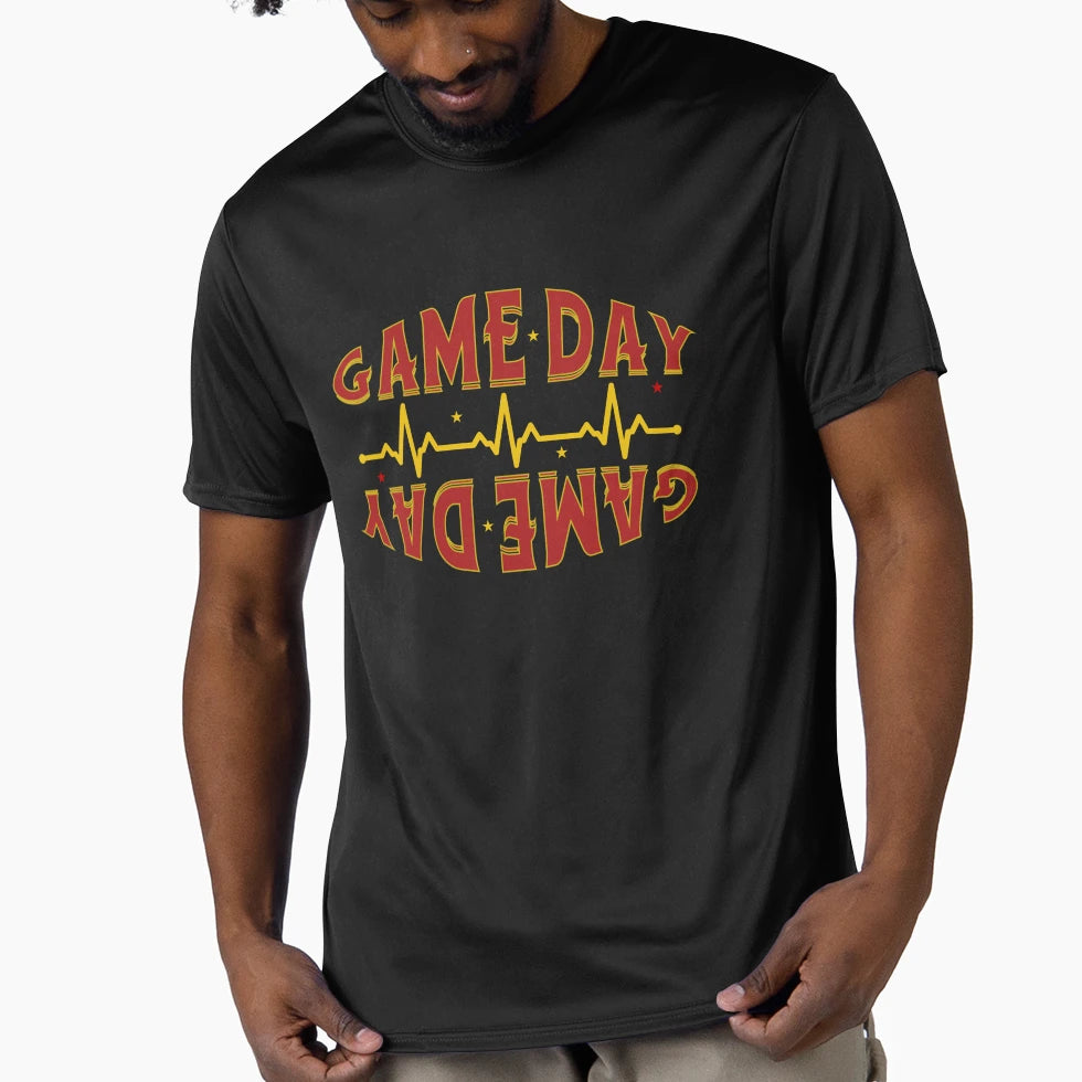 Game Day Football Season Heart Beat T-Shirt - Novelty Apparel Men Women - T-Shirt, Sweatshirt, Hoodie