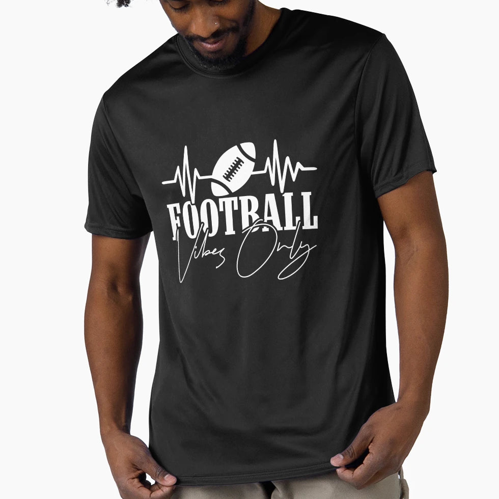 Football Vibes Only T-Shirt - Unique Graphic Men Women - T-Shirt, Sweatshirt, Hoodie