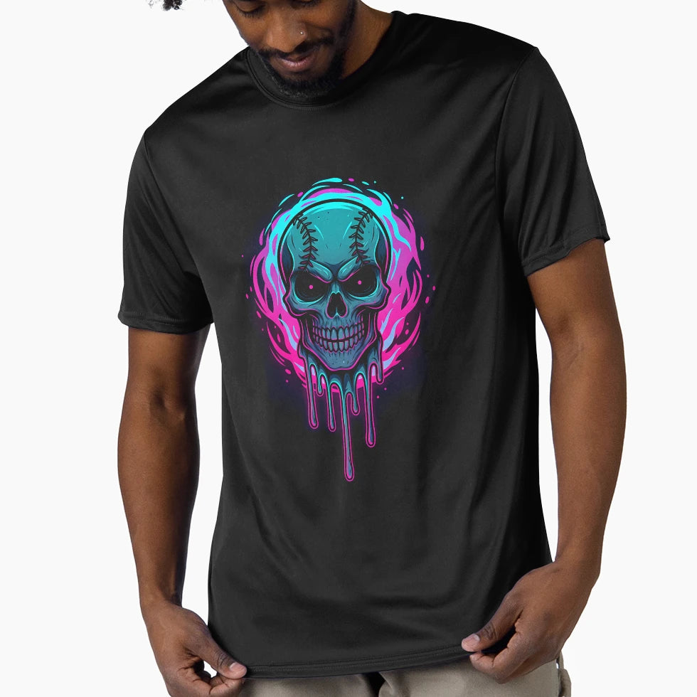 Pumpkin Halloween Baseball Ice Cream T-Shirt - Aesthetic Graphic Unisex - T-Shirt, Sweatshirt, Hoodie