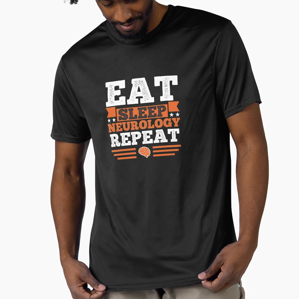 Neurology Eat Sleep T-Shirt - Trendy Graphic for Adults - T-Shirt, Sweatshirt, Hoodie