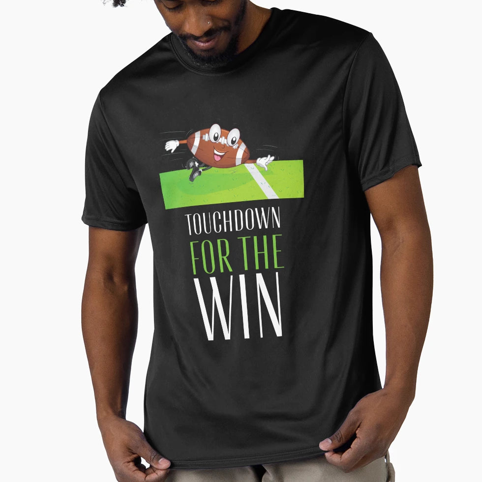 43 Touchdown Win Black T-Shirt - Graphic Print for Adults - T-Shirt, Sweatshirt, Hoodie