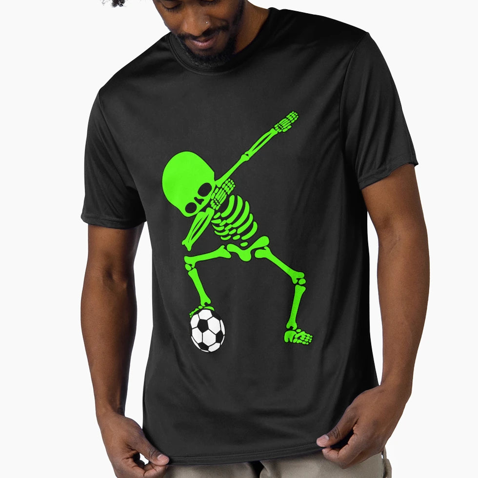 Dabbing Skeleton Soccer Lovers T-Shirt - Streetwear Style Men Women - T-Shirt, Sweatshirt, Hoodie