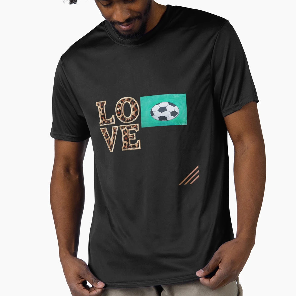 Footprints Land And Footballs Game T-Shirt - Aesthetic Graphic Men Women - T-Shirt, Sweatshirt, Hoodie