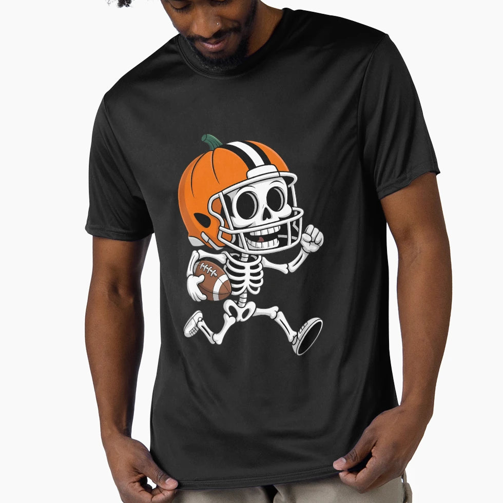 Skeleton American Football Player T-Shirt - Aesthetic Graphic Men Women - T-Shirt, Sweatshirt, Hoodie