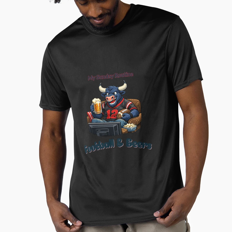 Houston Texans Sunday Routine Football T-Shirt - Graphic Print Men Women - T-Shirt, Sweatshirt, Hoodie