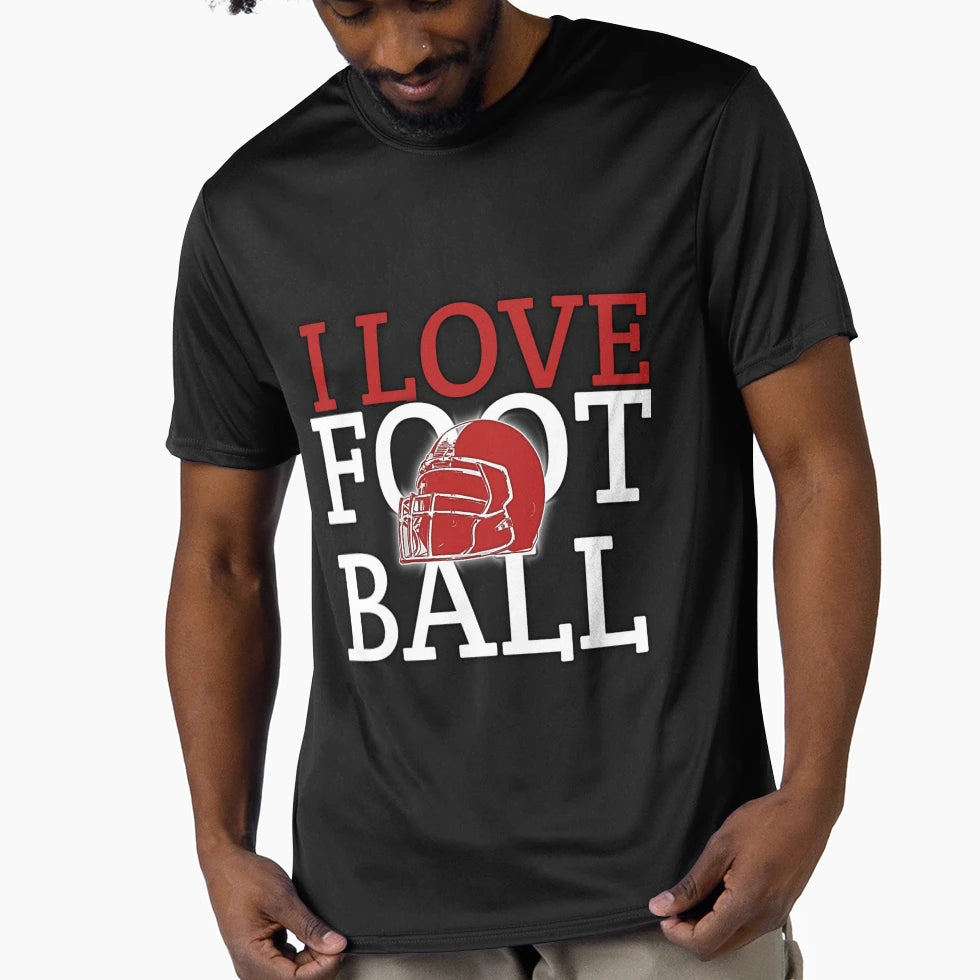 I Love Football T-Shirt - Graphic Print for Adults - T-Shirt, Sweatshirt, Hoodie