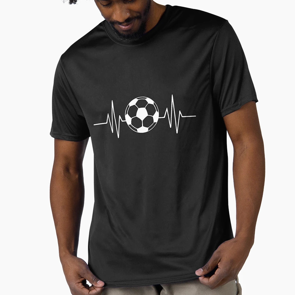 Soccer Heartbeat Soccer Heartbeat T-Shirt - Fun Novelty Design Men Women - T-Shirt, Sweatshirt, Hoodie