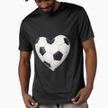 Football Heart Motif True Fans And T-Shirt - Fun Novelty Design Unisex - T-Shirt, Sweatshirt, Hoodie
