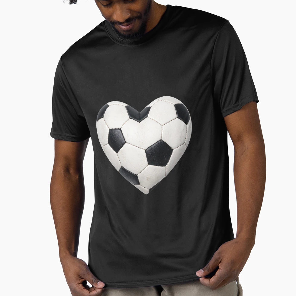 Football Heart Motif True Fans And T-Shirt - Fun Novelty Design Unisex - T-Shirt, Sweatshirt, Hoodie