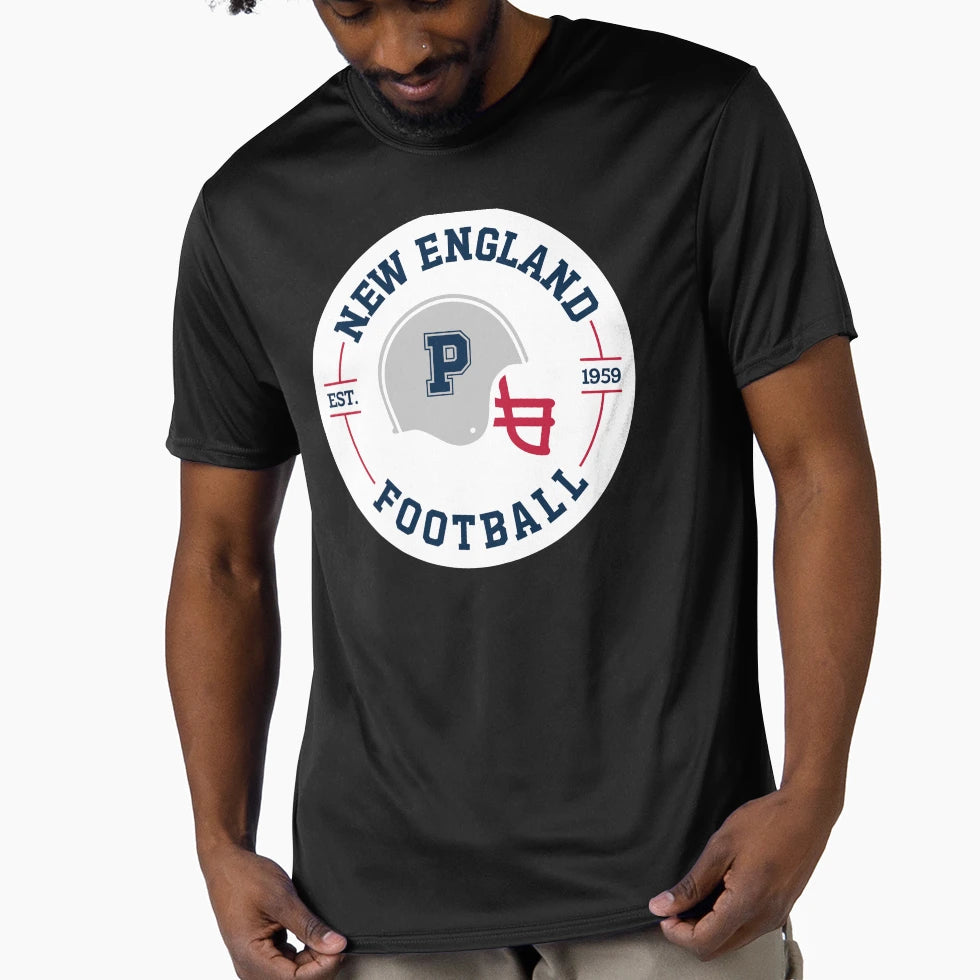 New England Football Badge T-Shirt - Unique Graphic for Adults - T-Shirt, Sweatshirt, Hoodie