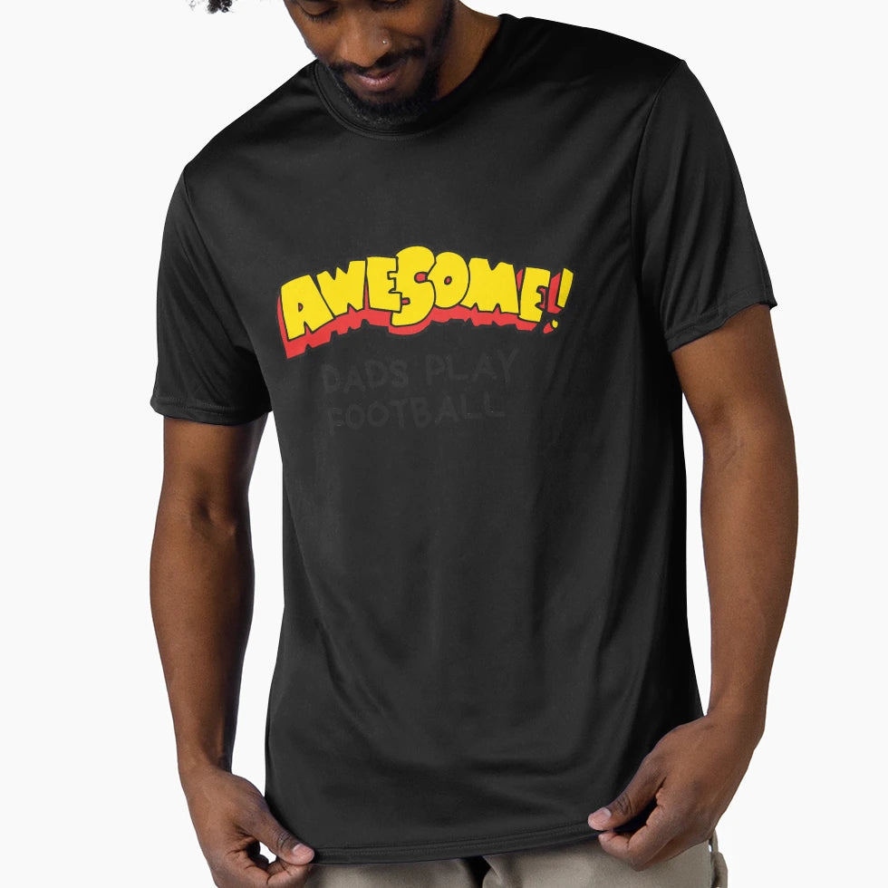Awesome Dads Play Football T-Shirt - Custom Art Print Unisex - T-Shirt, Sweatshirt, Hoodie