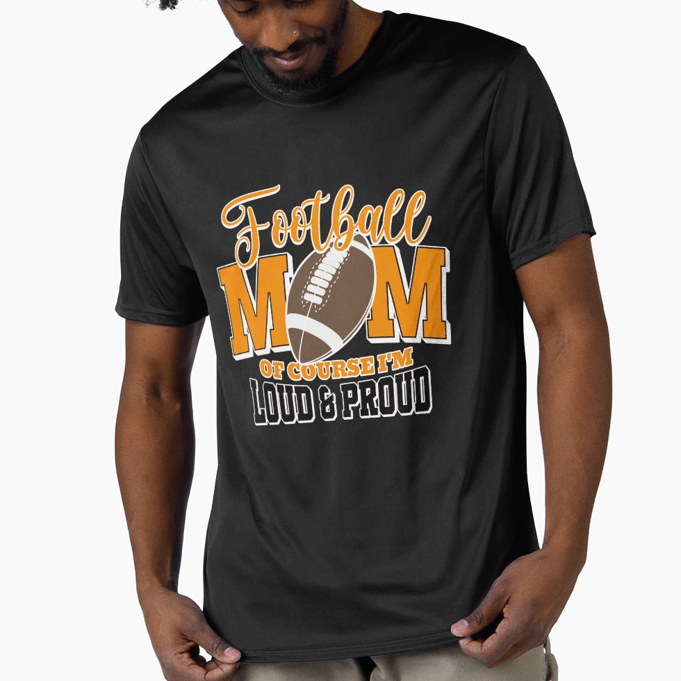 Proud Football Mom T-Shirt - Unique Graphic for Adults - T-Shirt, Sweatshirt, Hoodie