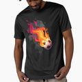 Flaming Football T-Shirt - Custom Art Print Men Women - T-Shirt, Sweatshirt, Hoodie