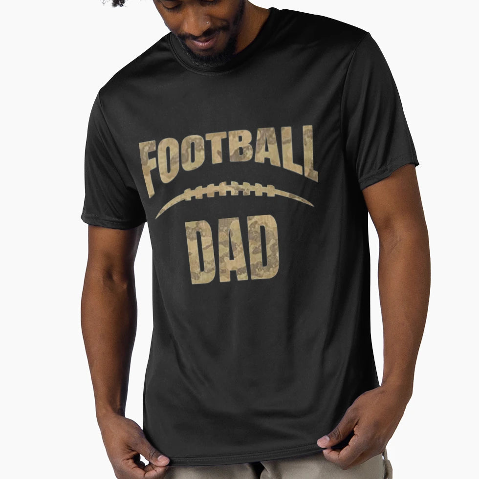 Football Dad Distressed Camo T-Shirt - Streetwear Style Unisex - T-Shirt, Sweatshirt, Hoodie
