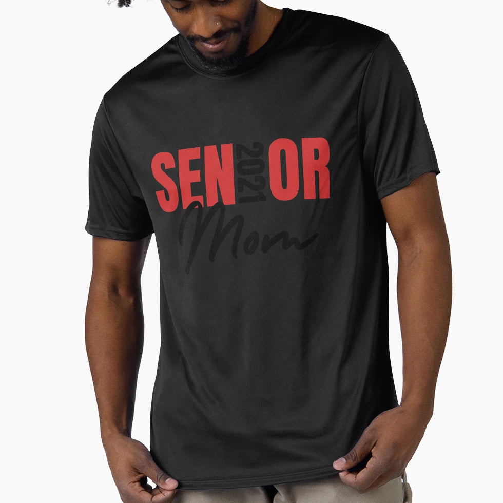 Senior Mom 2021 Class 2021 T-Shirt - Custom Art Print for Adults - T-Shirt, Sweatshirt, Hoodie