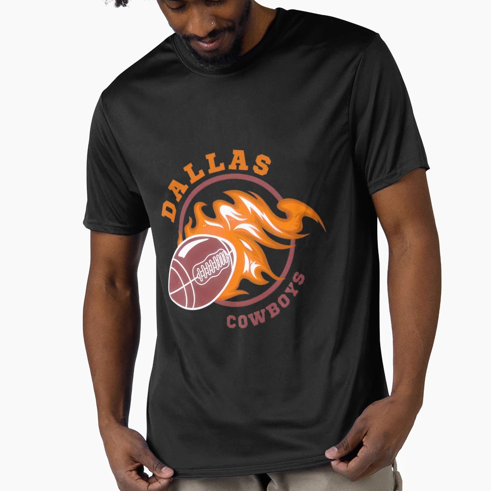 Fiery Football Fanatic T-Shirt - Unique Graphic for Adults - T-Shirt, Sweatshirt, Hoodie
