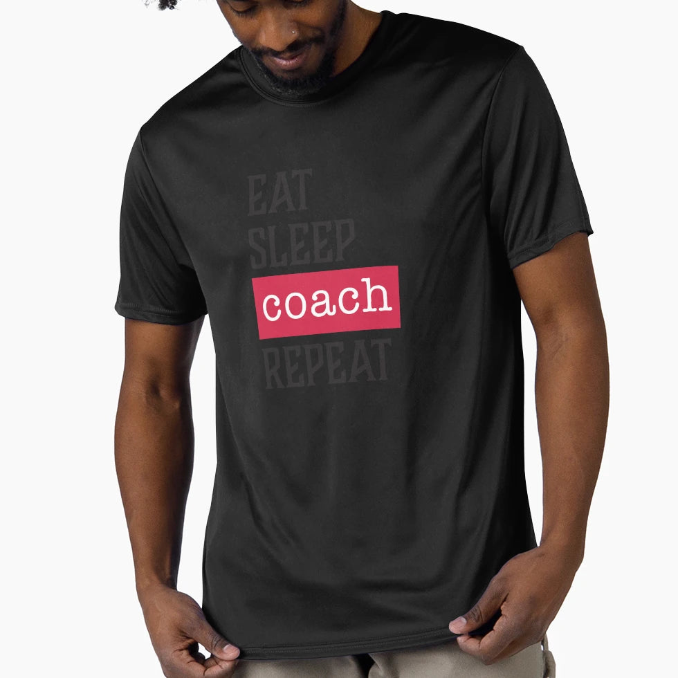 Eat Sleep Coach Repeat Funny Coach T-Shirt - Streetwear Style for Adults - T-Shirt, Sweatshirt, Hoodie
