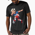 Dabbing Soccer Usa Flag Jersey T-Shirt - Streetwear Style for Adults - T-Shirt, Sweatshirt, Hoodie