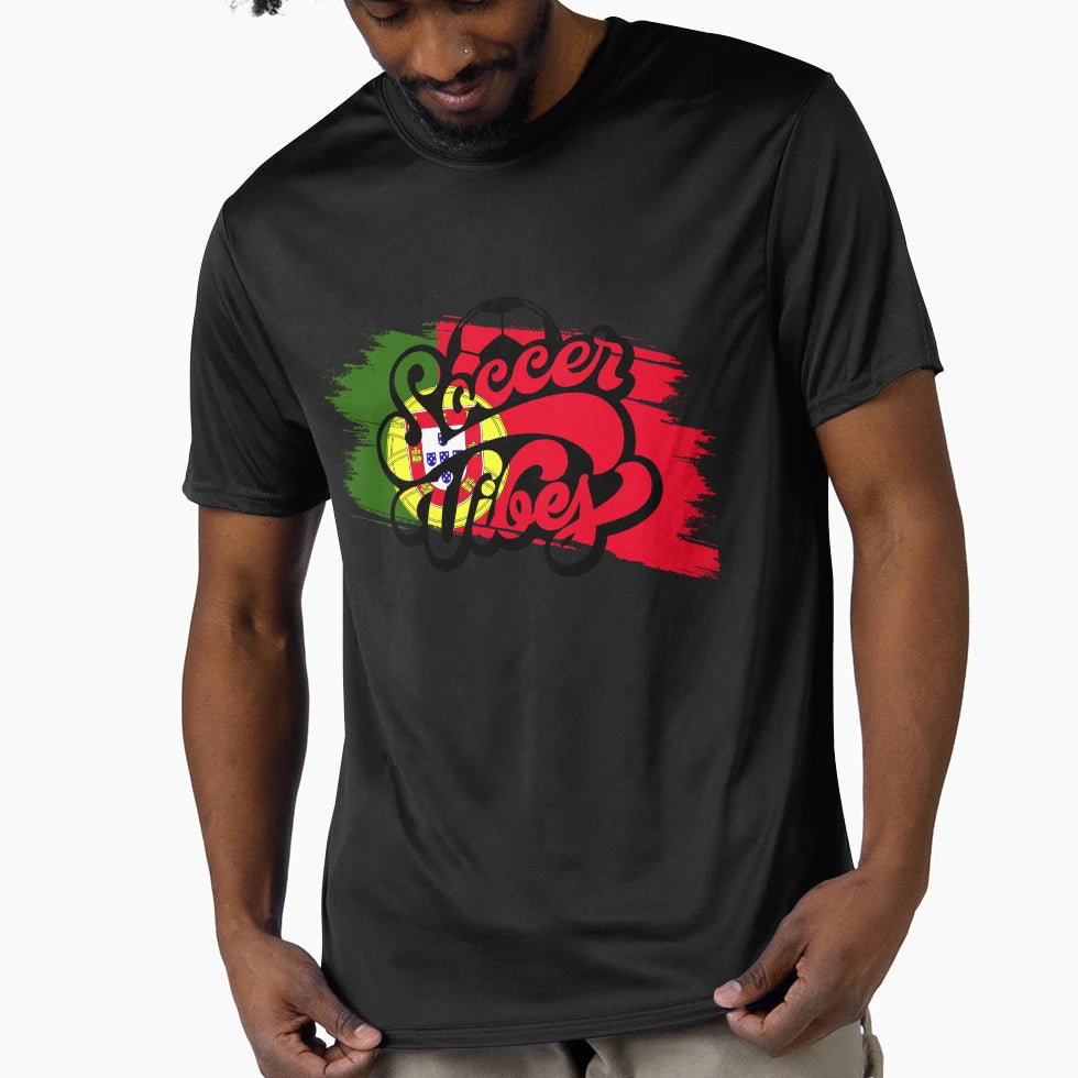 Soccer Vibes Portugal T-Shirt - Trendy Graphic Unisex - T-Shirt, Sweatshirt, Hoodie