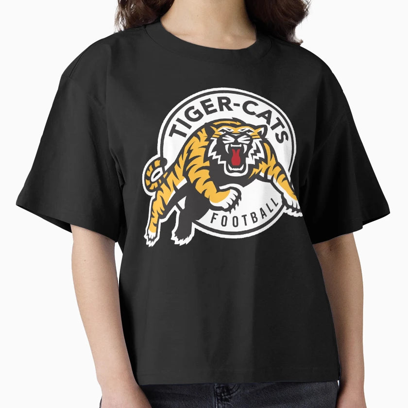 Hamilton Tiger Cats Cfl Logo T-Shirt - Novelty Apparel for Adults - T-Shirt, Sweatshirt, Hoodie