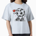 Soccer Ball Heart Valentines Day T-Shirt - Fun Novelty Design Unisex - T-Shirt, Sweatshirt, Hoodie